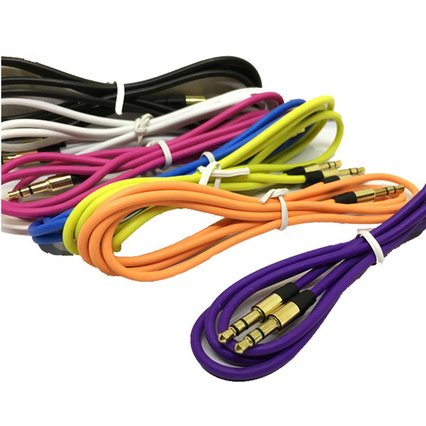 Aux Cable Auxiliary Cable 3.5mm Male to Male Audio Cable 1.2M Stereo Car Extension Cables for Digital Device DHL FEDEX