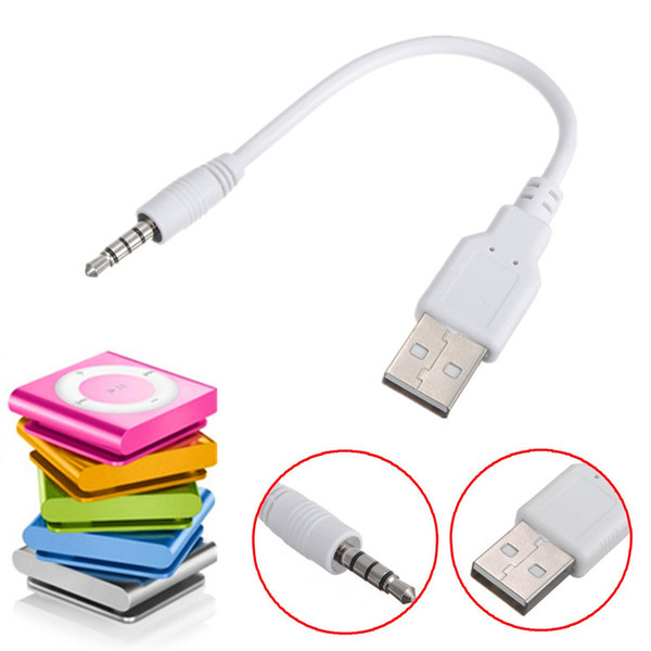 3.5mm AUX Audio to USB 2.0 Male Data Sync Charge Cable Adapter Cord For Ipod Shuffle 2nd Gen MP3 MP4 Phone Audio Cable Line