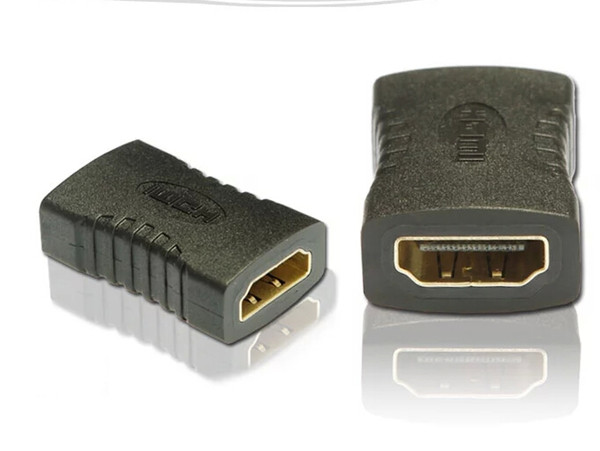 Free shipping Factory Price HDMI to HDMI Female Adapter Black Coupler F/F Extender Adapter Connector 1.4 1080p In Stock