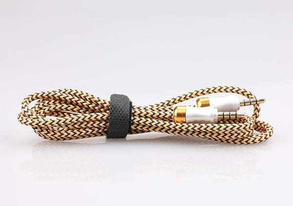 Braided Audio Auxiliary Cable 1M 3.5mm Wave AUX Extension Cable Male To Male Stereo Car Nylon Cord Jack for PC Table Ipod