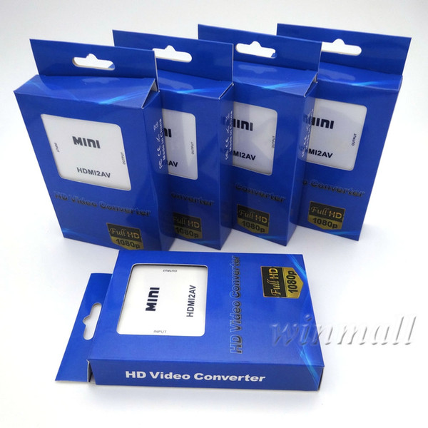 Mini HD Video Converter Box HDMI to RCA AV/CVSB Video 480P 720P 1080P HDMI2AV Support NTSC PAL Output HDMI TO AV Adapter