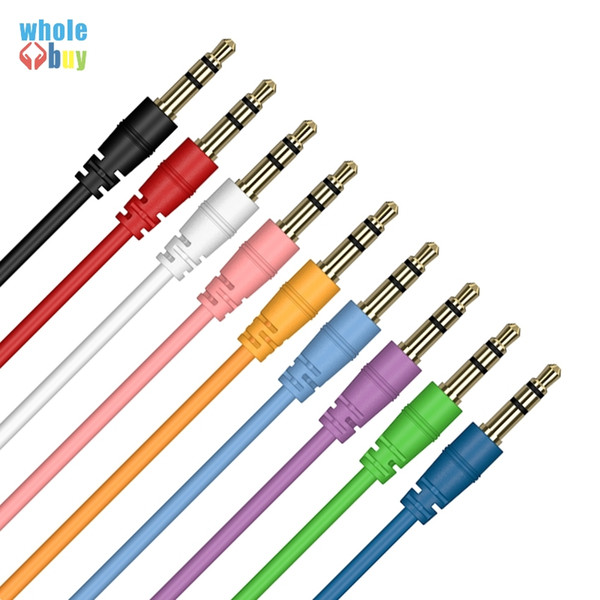 Cheap good gift Aux Cable Male to Male Audio Cable colorful Car Audio 3 5mm Jack Plug AUX Cable For Headphone MP3 Disposable 300pcs/lot