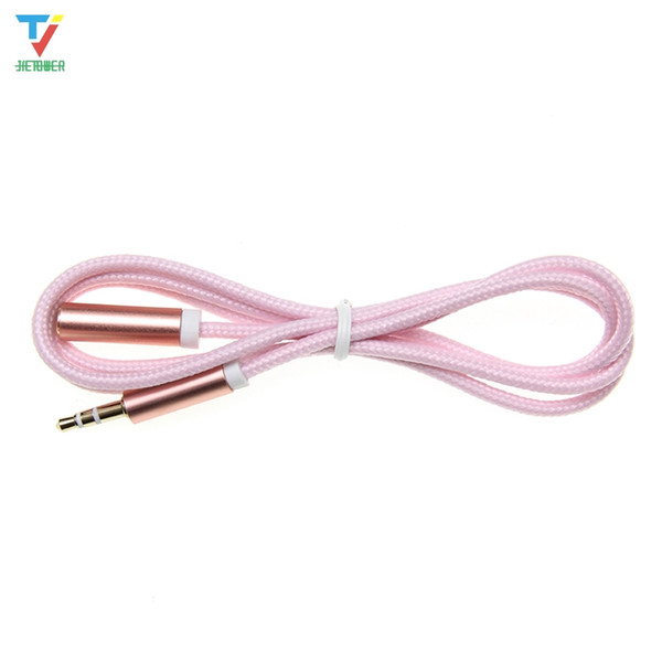 braid Frosted Aux Cable Headphone Extension Cable 3.5mm Jack Male to Female For Computer Audio Cable 3.5mm Headphone Extender Cord 100pcs