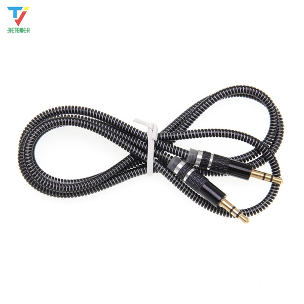 UV Spring Audio Cables 3.5 Jack AUX Audio Cable 3.5MM Male to Male Cable For Phone Car Speaker MP4 Headphone Jack 3.5 50pcs/lot