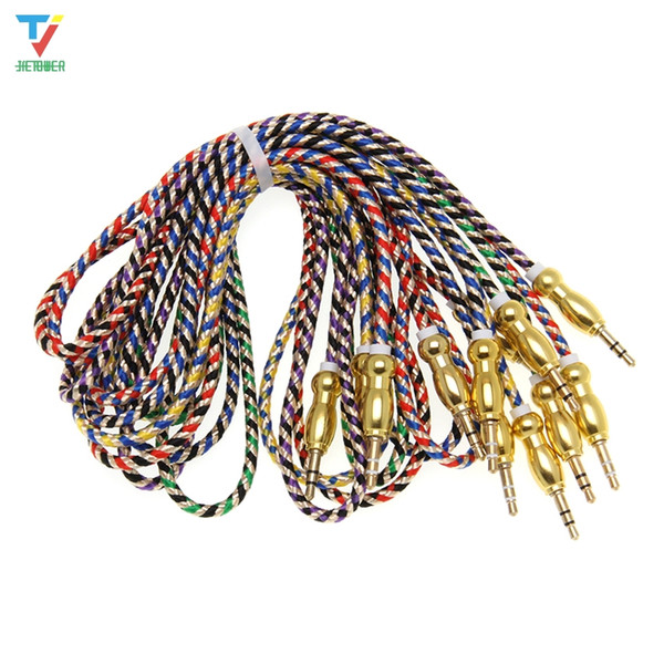 AUX Audio Cable 3.5mm male High Quality Stereo new ethnic style AUX Cable Cord for Car Headphone Speaker Computer mp3 100pcs/lot