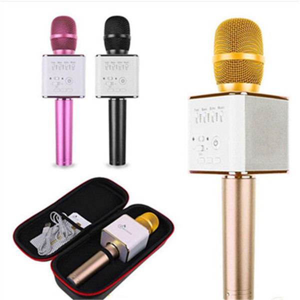 Magic Q9 Bluetooth Wireless Microphone Handheld Microfono KTV With Speaker Mic Loudspeaker Karaoke Q7 Upgrade For android phone