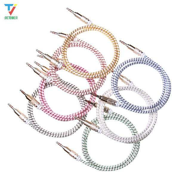 3.5mm Audio Cable Circle Candy Audio Cable 3.5 jack to jack aux cord 1.5m Headphone Speaker AUX Cable for iphone Car MP3 100pcs/lot