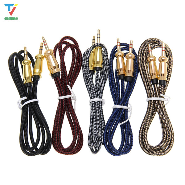 High-grade AUX gourd style metal head durable audio cable 3.5mm plug Audio cable top quality 50pcs/lot