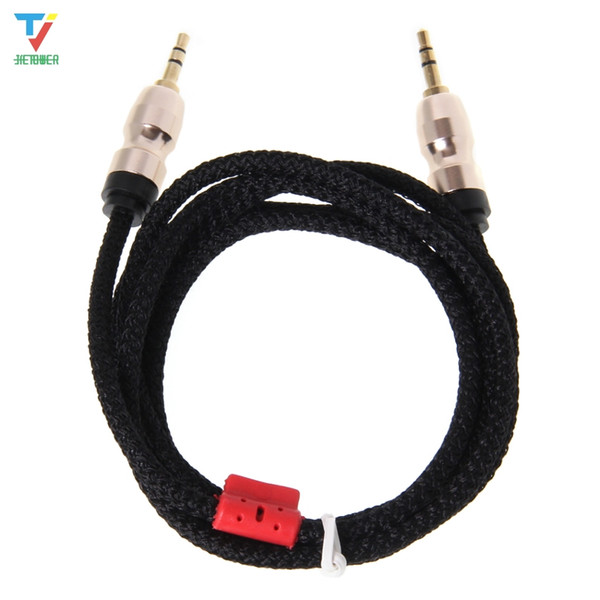 Audio Cable Jack 3.5 mm Male to Male Cloth Audio Aux Cable For iPhone Car Headphone Speaker Wire Line Aux Cord 50pcs/lot