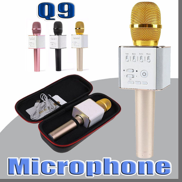 Q9 Handheld Wireless Bluetooth Microphone With Speaker Microfono Karaoke microphone KTV party For Smartphone Portable Player