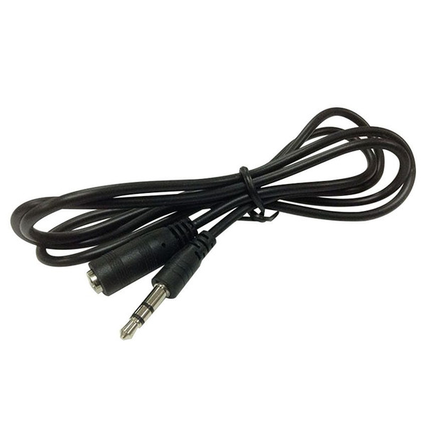 Wholesale 100pcs/lot black 1M 3FT Stereo Audio Extension Cable 3.5mm Male to Female Free shipping