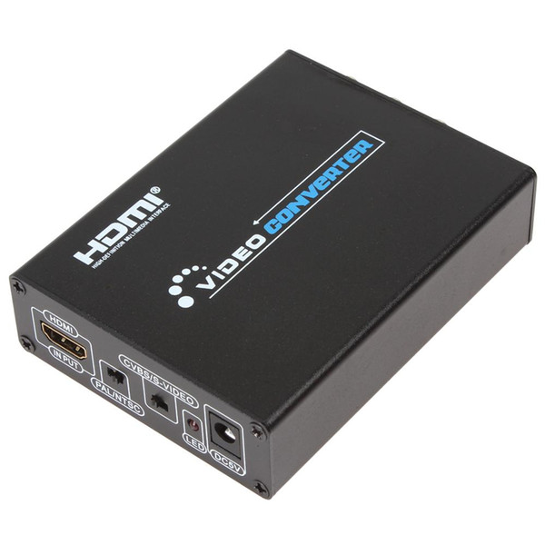 HDMI video converter Portable HDMI 720P/1080P to Composite AV/S-Video Converter with retail box free shipping