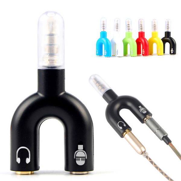 New U Y Type Jack 3.5mm To Dual 3.5mm AUX Cable Headphone Seprator Male To Female Stereo Audio Earphone Splitter Adapter