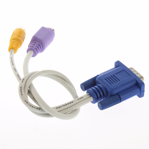 Freeshipping Hot New High Quality VGA to TV Converter S-Video / RCA OUT Cable Adapter High Quality