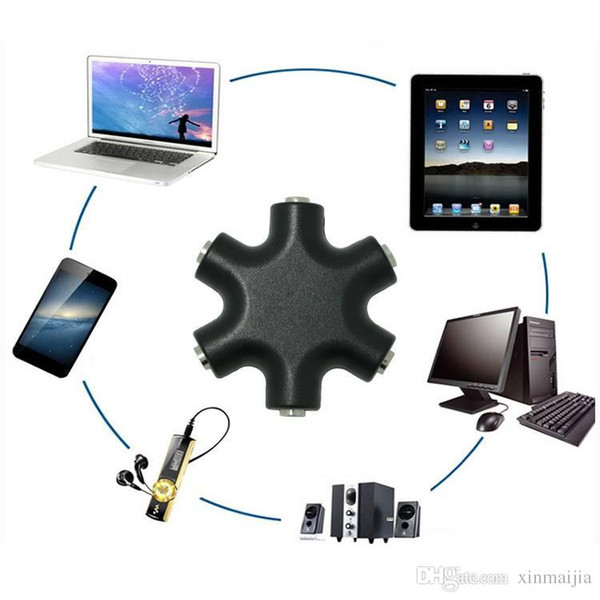 Cell Phone Music Sharer Earphone Converter 3.5mm Audio Output Adapter Extension Gadget PC Notebook Accessories