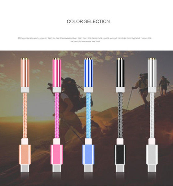 12CM Audio Adapter Male Type-C to 3.5mm Jack Female Audio AUX Cable Covertor For Nexus 5X 6P / OnePlus 2 / Lumia 950 950XL1