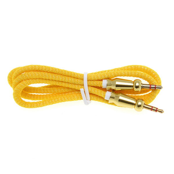 Audio Jack 3.5 mm Male to Male Cloth Round gourd Audio Aux Cable For iPhone Car Headphone Speaker Wire Line Aux Cord 500pcs