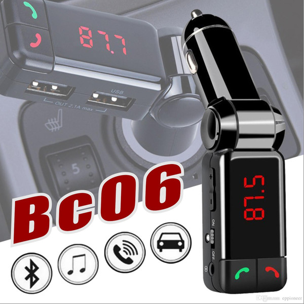 BC06 Car Charger High Performance Digital Wireless Bluetooth Fm Transmitter in-car Bluetooth Receiver fm Radio Stereo Adapter