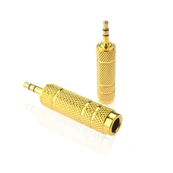 5PC 3.5mm male to 6.5mm Female Gold plated Two channel Stereo Audio AdapterJack Converter Microphone For Phone PC Notebook