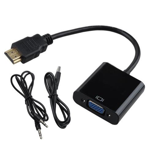 HDMI a VGA hembra adaptador Digital a bacico USB convertidor DE Audio 3,5mm Cable Audio power supply Audio para Xbox 360 PS4 PC portatil TV