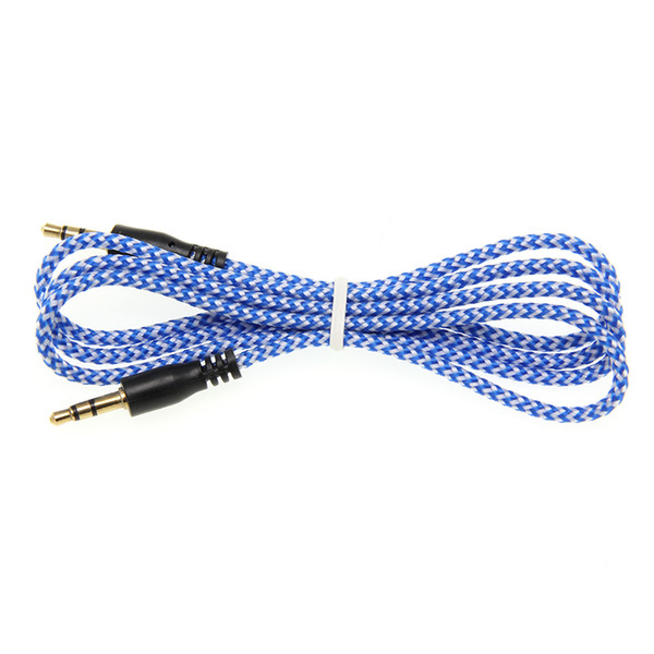 3.5mm Male to Male Cable Cord Stereo Audio Cable Braided Cable Fit For Televisions Computers CD Players MP3 500pc