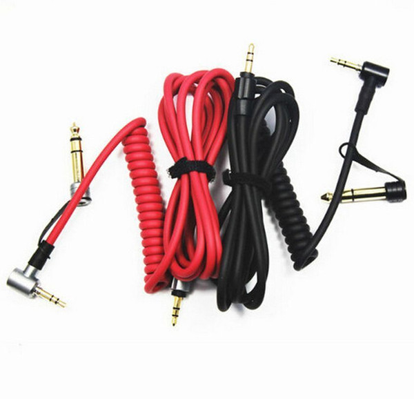 High quality 3.5 to 3.5 / 6.5mm spring to record audio cable top quality two use spring audio cable 200pcs