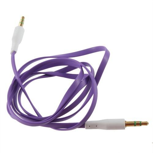 3.5mm to 3.5mm Colorful flat type Car Aux audio Cable Extended Audio Auxiliary Cable wholesale