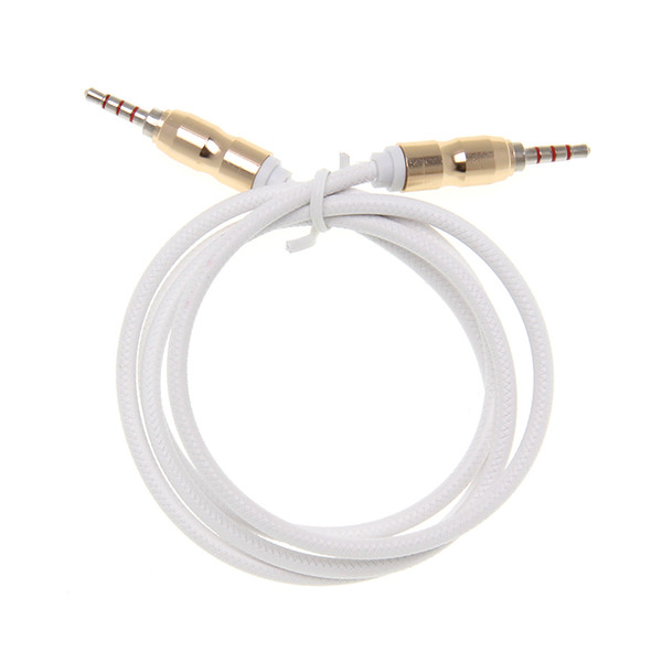 3.5 Jack Audio Cable Jack 3.5 mm Male to Male Bullet head Audio Aux Cable For iPhone Car Headphone Speaker 4 Wire Line Aux Cord 500pcs