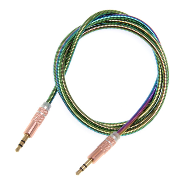 AUX Cable 3.5 Audio Cable anole Gradation gradually changing color Jack Speaker Cable for Headphones Car Xiaomi Oneplus 100pcs