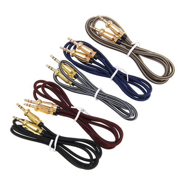 High-grade AUX gourd style metal head durable audio cable 3.5mm plug Audio cable top quality For Mp3 Speaker Car palyer 500pcs