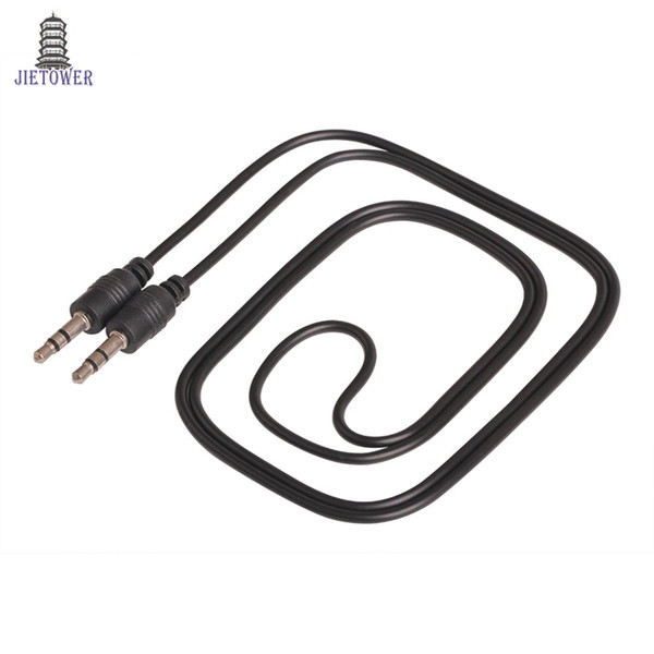 Wholesale 3.5 mm pin to 3.5 mm pin stero audio cable Headphone Jack Black color