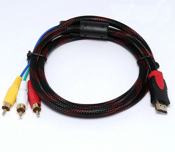 5ft HDMI Male to 3 RCA Video Audio AV Cable Cord Adapter for TV HDTV DVD 1080P