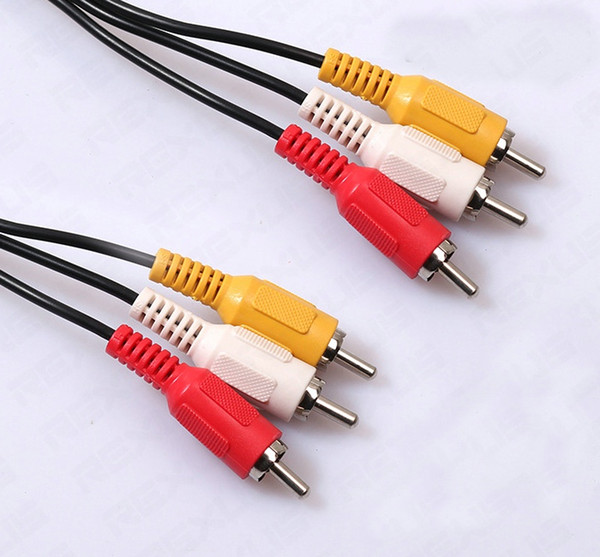 3 RCA Male to Male Audio Video AV Cable Television Extension Connecting Cable Cord Wire for DVD TV Hi-Fi Video CD Player