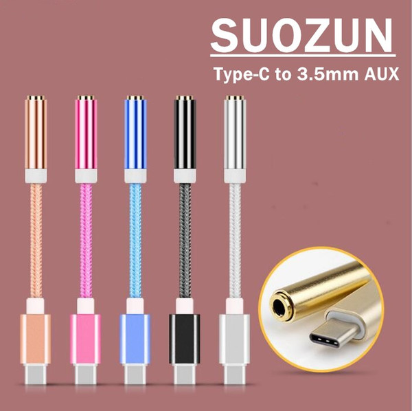 SUOZUN 3.5mm Headphone adapter for Apple Lighting Converter Type-C Connector for iPhone X for iPhone 8 plus iPhone 7 plus Audio converter