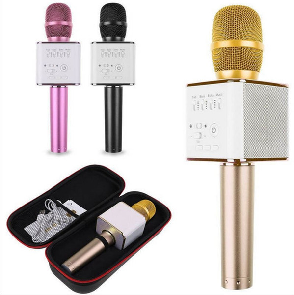 Q9 Wireless Bluetooth Microphone Smartphone Portable Magic Handheld Karaoke Player KTV Sing Record Music With Mic Speaker For Android Phone