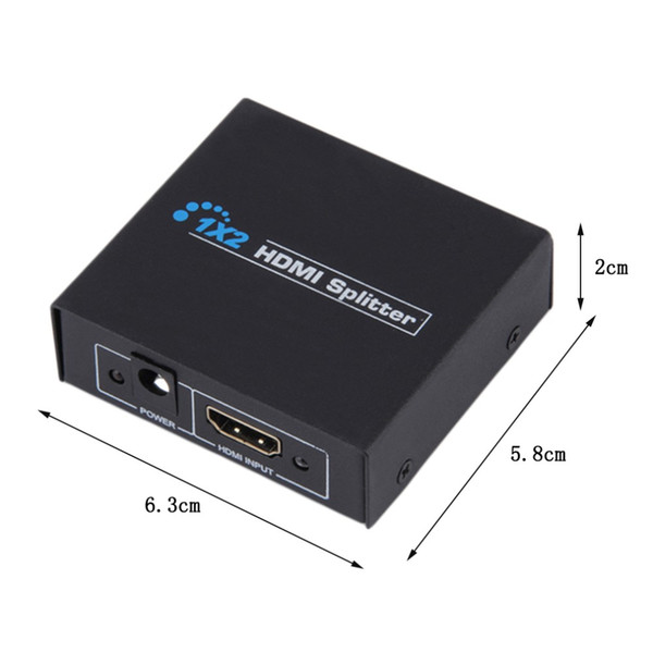 4K*2K V1.4 HDCP HDMI Splitter Full HD 1080p Video HDMI Switch Switcher 1X2 Split 1 in 2 Out Amplifier Dual Display For HDTV DVD PS3 Xbox 9