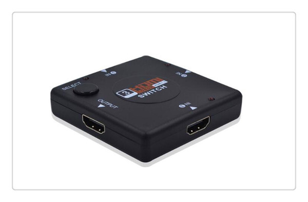 Hot Hot Mini 3 Port HDMI Switch Switcher HDMI Splitter HDMI Port for HDTV 1080P Vedio Wholesale