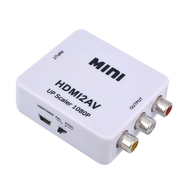 Mini HD 1080P HDMI2AV Video Converter Box HDMI to RCA AV/CVSB L/R Video Support NTSC PAL Output HDMI TO AV Adapter