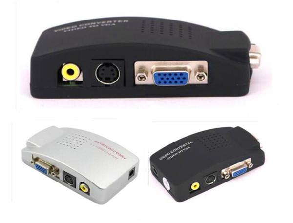 RCA Composite S-Video to VGA Converter Box, Amalink TV AV to VGA Video Adapter for Laptop PC to LCD Monitor