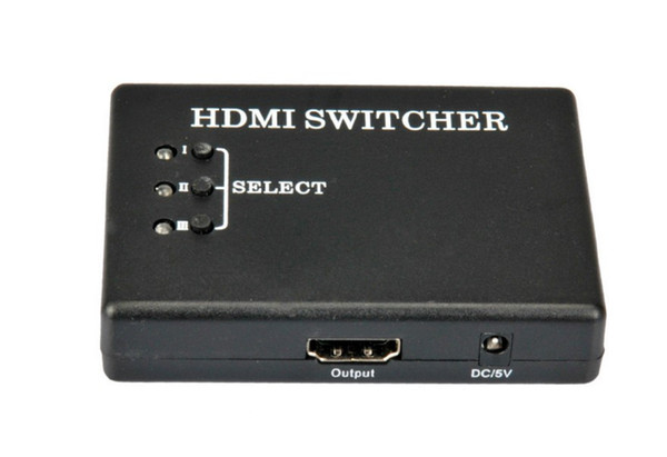 HDMI switch HD switch with remote control 3 into 1 out