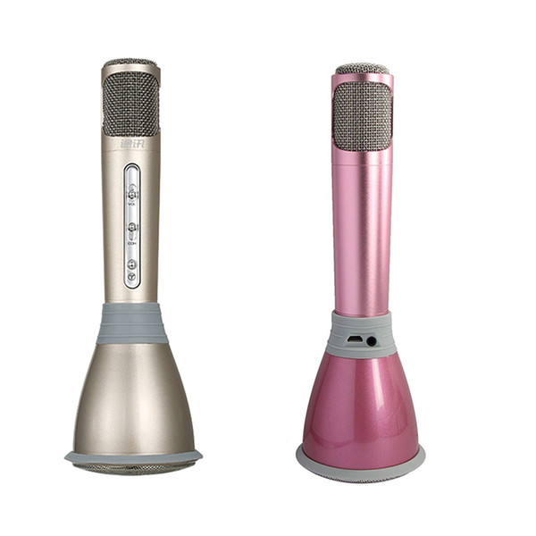 K068 Karaoke Player Wireless Bluetooth Music Condenser Microphone With Mic Speaker KTV Singing Record For Phones Computer