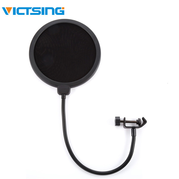 Professional MPF-6 6-Inch Clamp On Microphone Pop Filter Bilayer Recording Spray Guard Double Mesh Screen Windscreen Studio T191128