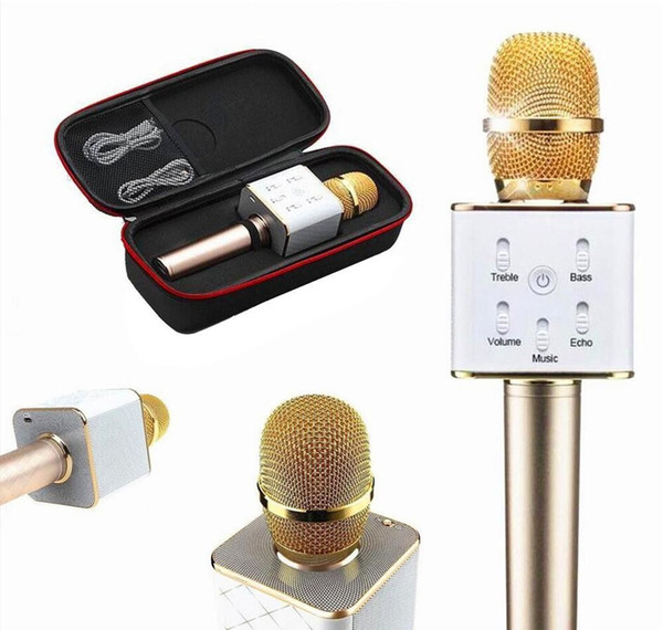 Q7 Bluetooth Microphone Portable Handheld Wireless KTV Karaoke Player Loudspeaker With MIC Speaker For iPhone 7 Plus Samsung S7 DHL