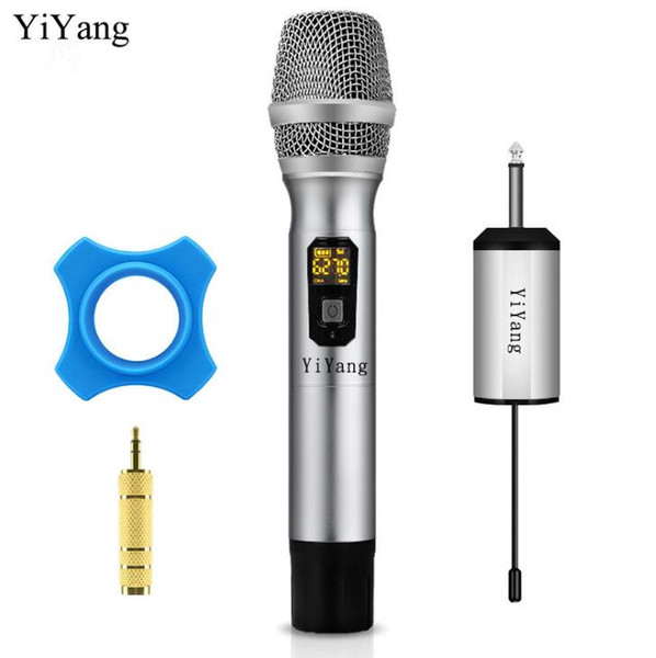 2020 -Professionals handheld metal smart wireless microphone microphone U segment computer recording + LED display 2 colours