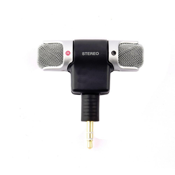 200pcs New Portable Mini Mic Digital Stereo Microphone for Recorder PC Mobile Phone Wholesale