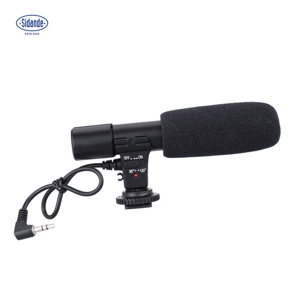 stereo Oversea Stock Sidande Mic-01 3.5mm Recording Digital SLR Camera Stereo Microphone for Canon Nikon Pentax Olympus