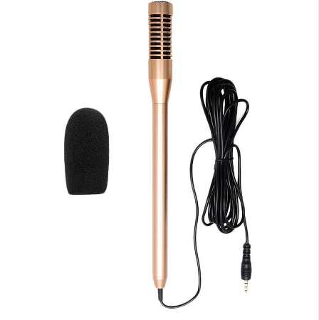 1 PC Interview Record Microphone Mic 3.5mm Jack for Cellphone Iphone Android Phone