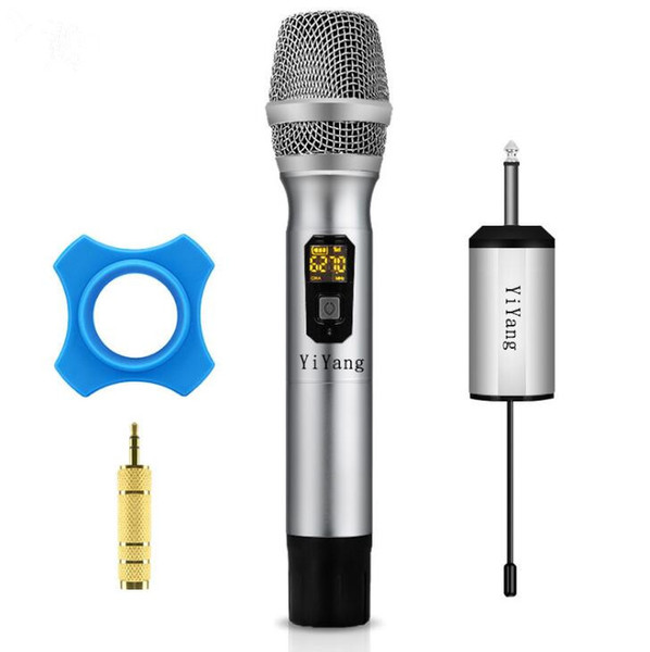 Professionals handheld metal smart wireless microphone microphone U segment computer recording + LED display 2 colours