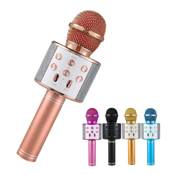 Professional Bluetooth Wireless Microphone Speaker Handheld Microphone Karaoke Mic Music Player Singing Recorder KTV cordless Microphone