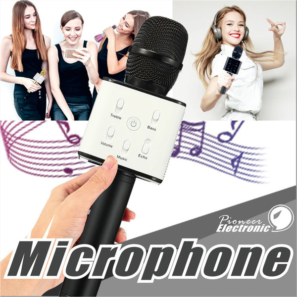 Q7 Handheld Microphone Bluetooth Wireless Magic KTV With Speaker Mic Handheld Loudspeaker Portable Karaoke Player For Smartphone